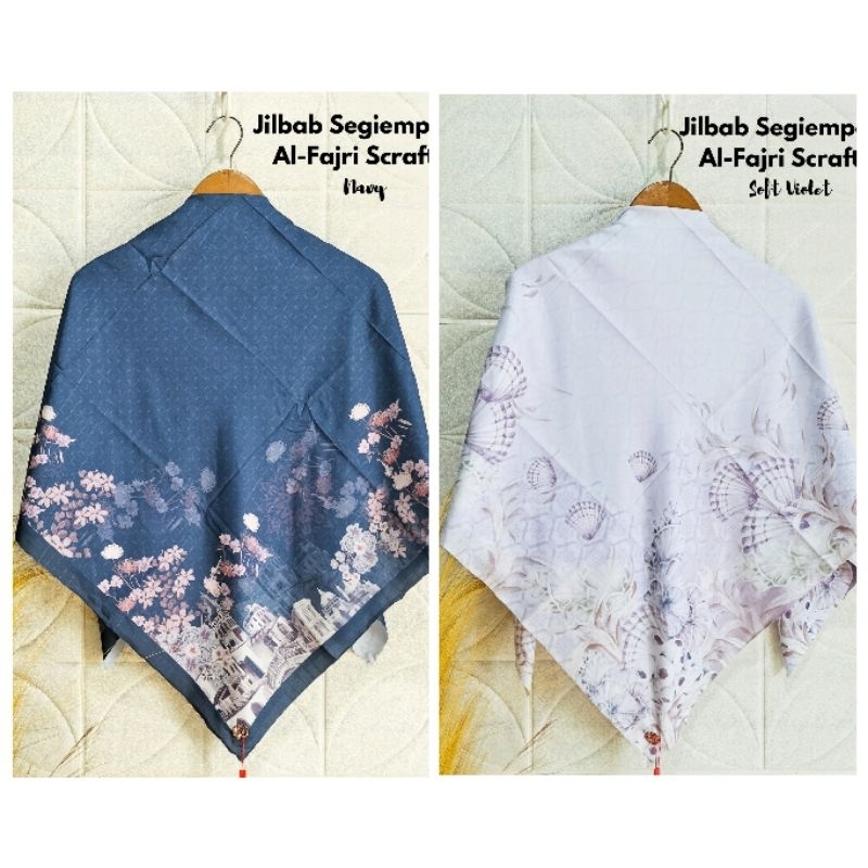 Jilbab Segiempat Orin Voal Sublim Premium / Jilbab Segiempat Orin Motif by Al-Fajri Scraft