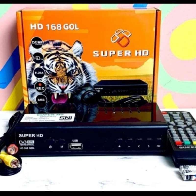 STB/SET TOP BOX SUPER HD-168 GOL DVB  HARIMAU DVB T2/C