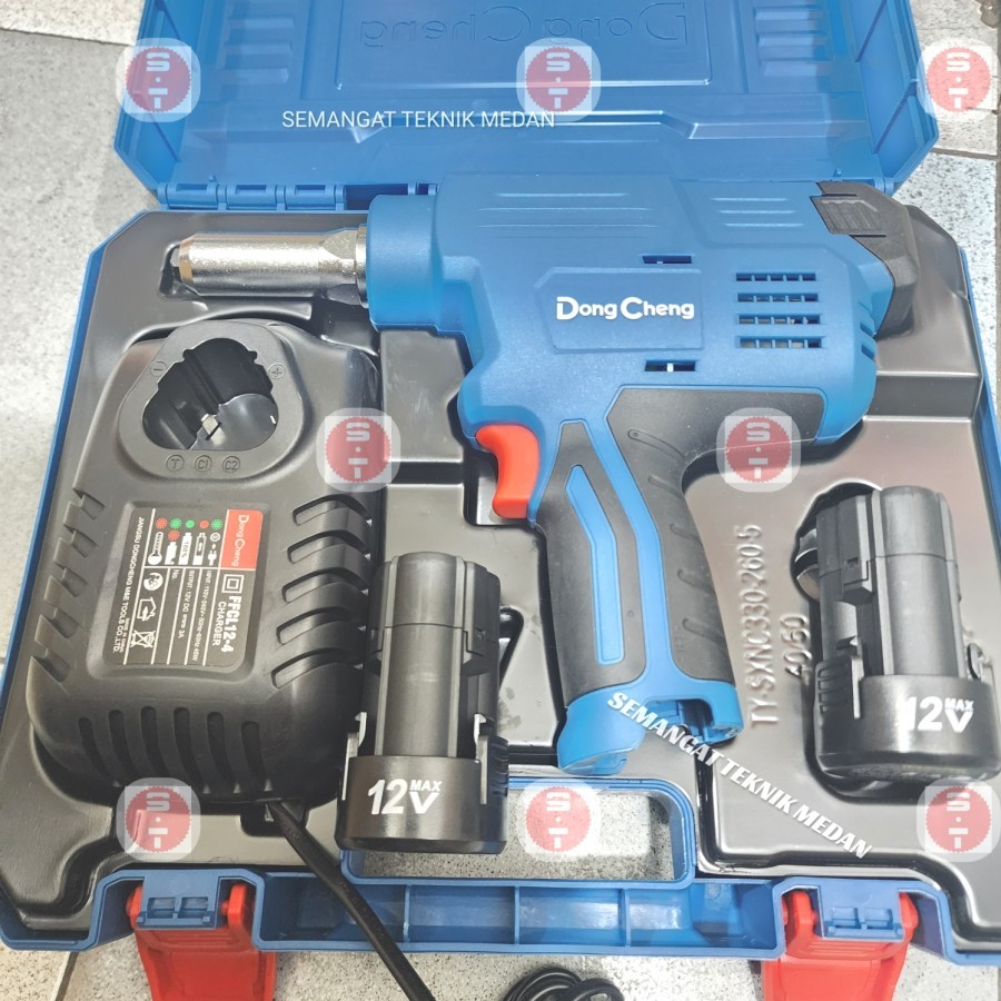 DCPM50 EK CORDLESS MESIN BLIND PAKU RIVET GUN BATERAI 12V DONGCHENG