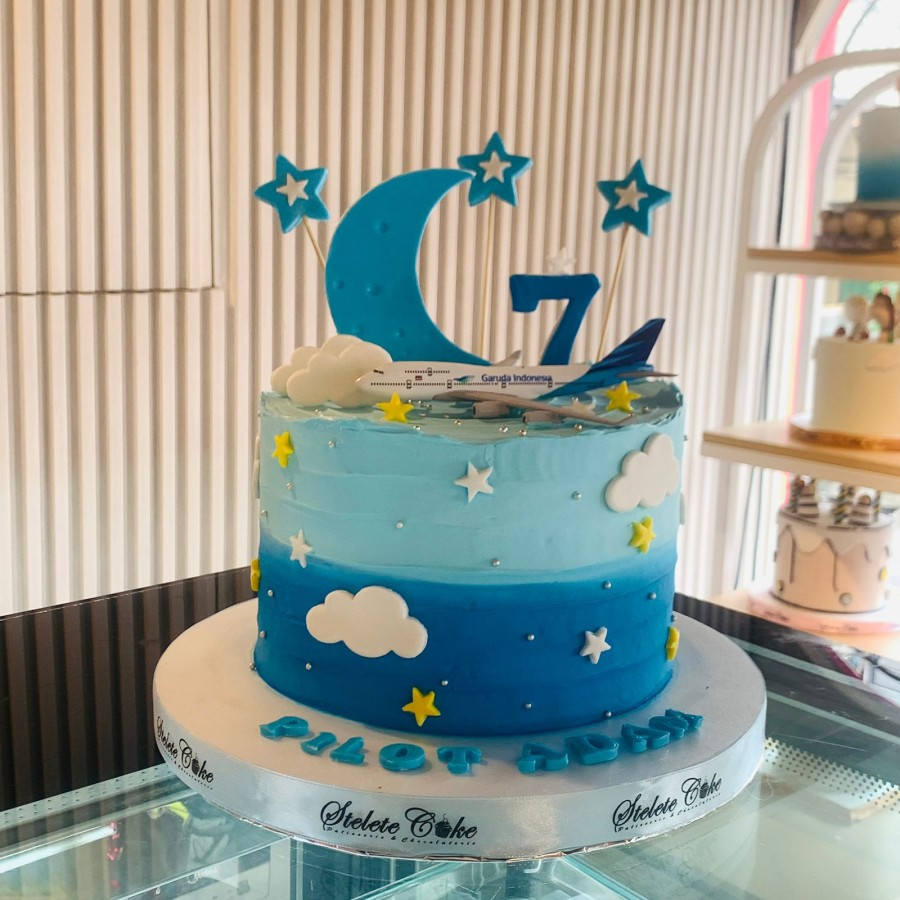 

Kue Ulang Tahun / Birthday Cake Tema Pesawat / Kue Ultah Costum