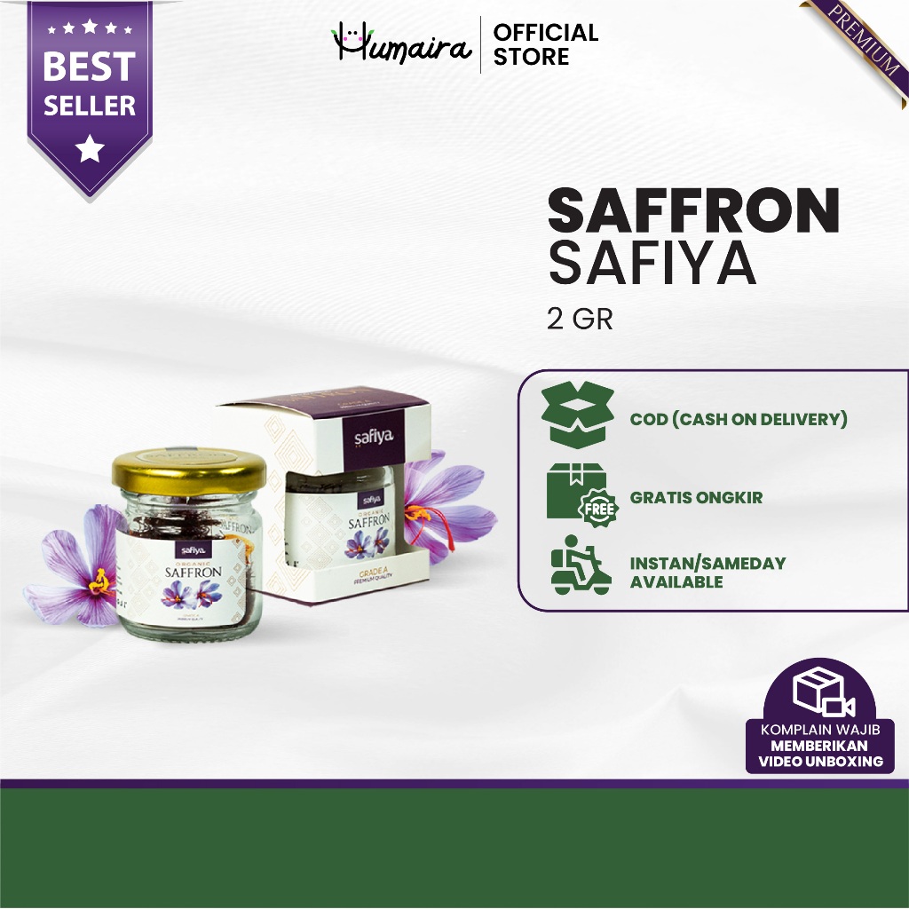 

Bunga Saffron 2 grams Safron Super Negin Grade A Premium