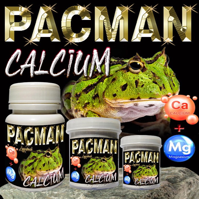 PACMAN CALCIUM NON D3 POWDER KALSIUM BUBUK REPTILE SUPLEMEN KESEHATAN TULANG KATAK KODOK PACMAN FROG