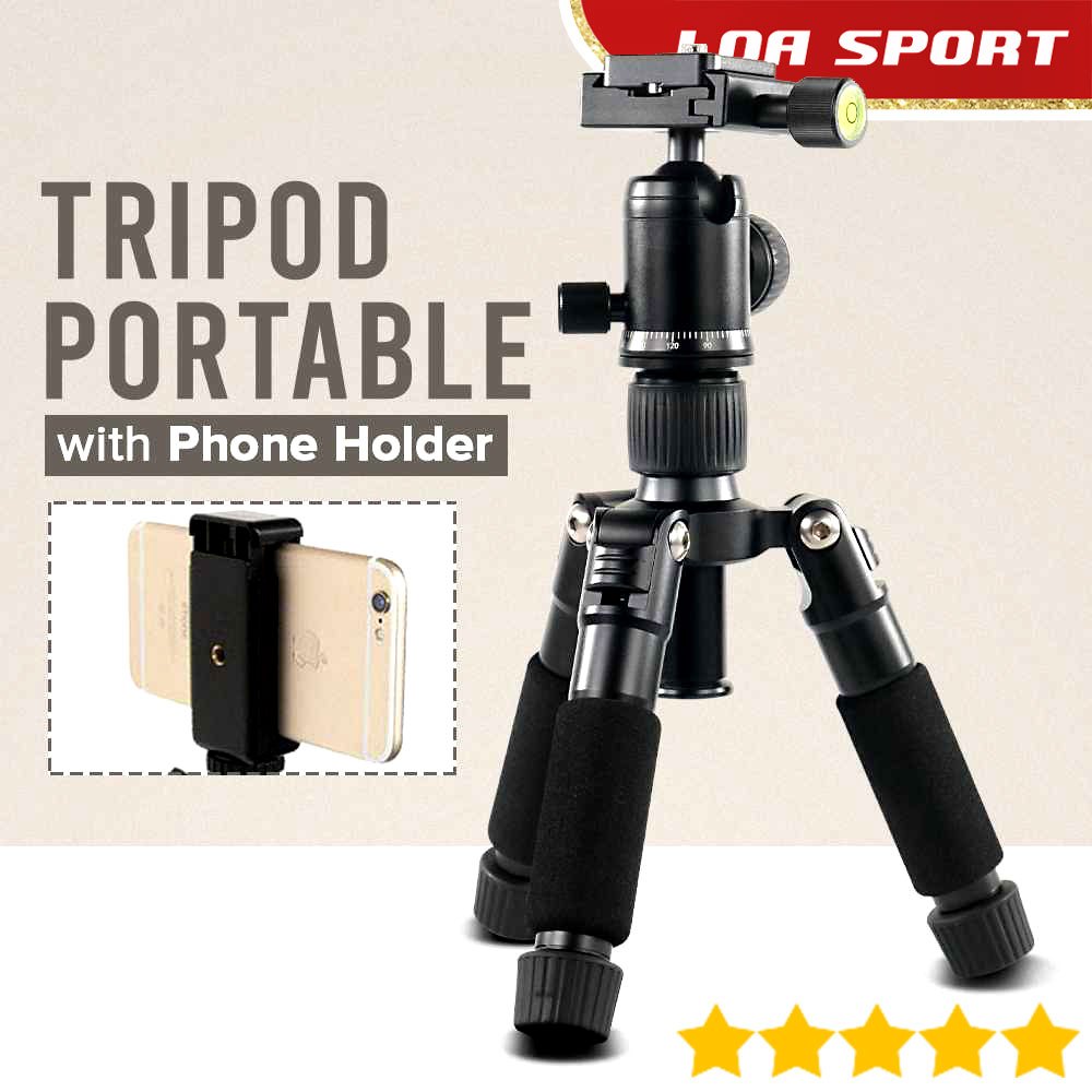 Tripod Kamera Mini 360 Derajat Plus Holder Hp Handphone Smartphone