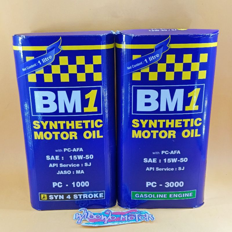 OLI MESIN 4T BM1 PC3000 & PC1000 1 LITER SAE 15W50 BM 1 PC-3000  PC-1000 15W-50 ORIGINAL