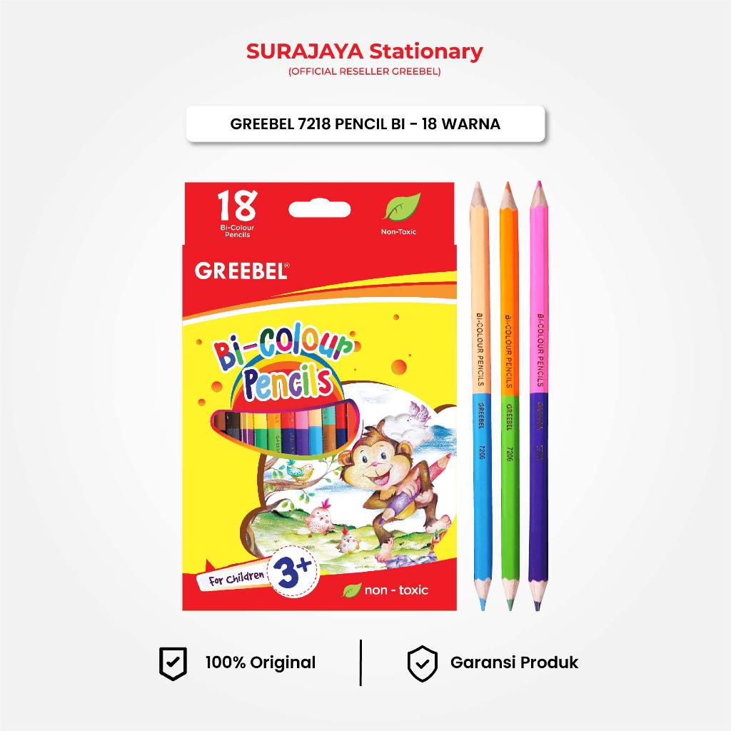 

GREEBEL Pensil Warna 36 Warna / BiColour Pencil (7218) / Mewarnai Menggambar