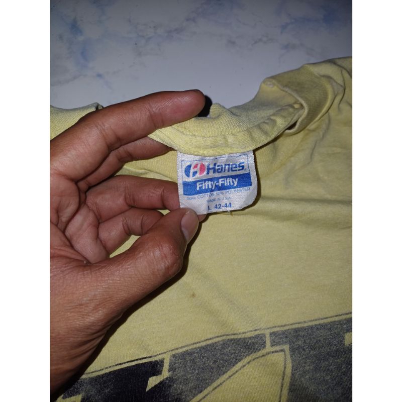 kaos vintage tag hanes , single stitch vintage 90s