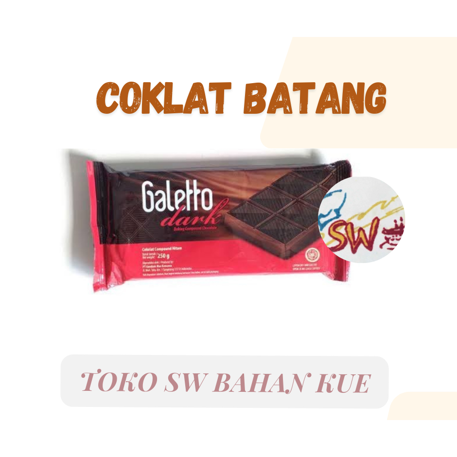 

COKELAT BATANG GALETTO DARK 250 GR
