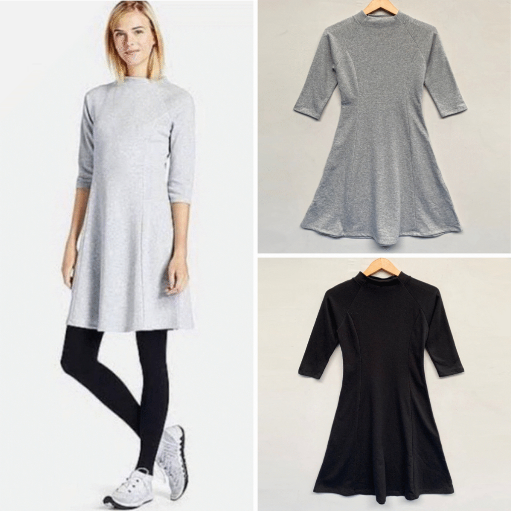 Dress Wanita Kekinian Korean Style Uniqlo Skater Flare Dress Original