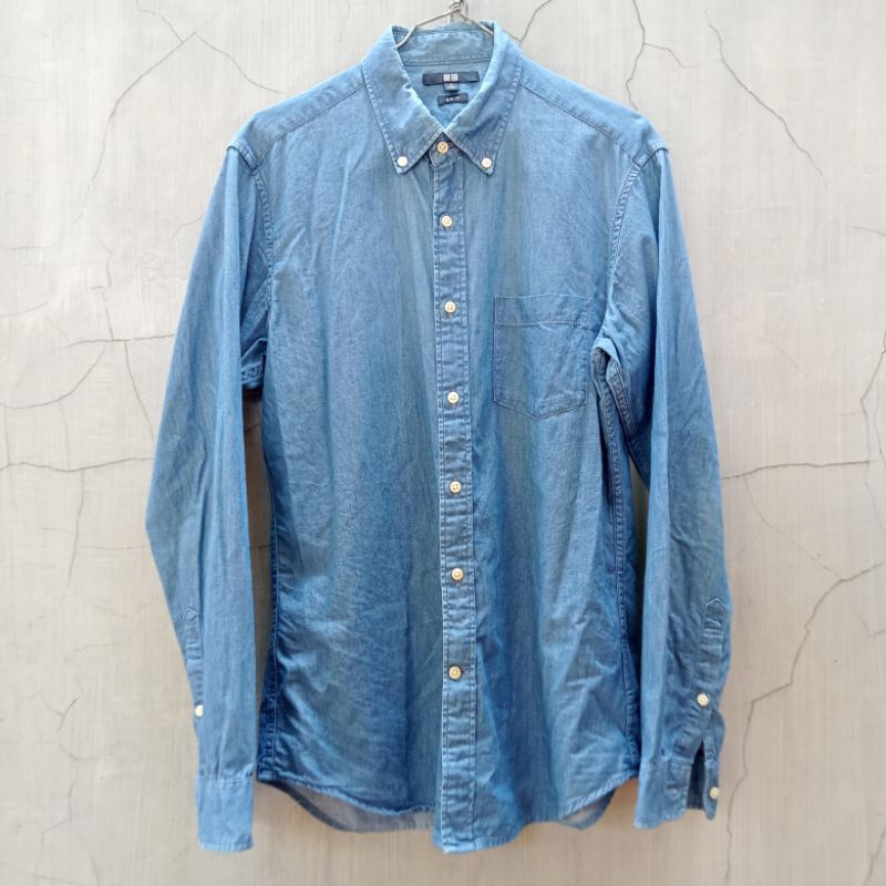 kameja denim Uniqlo