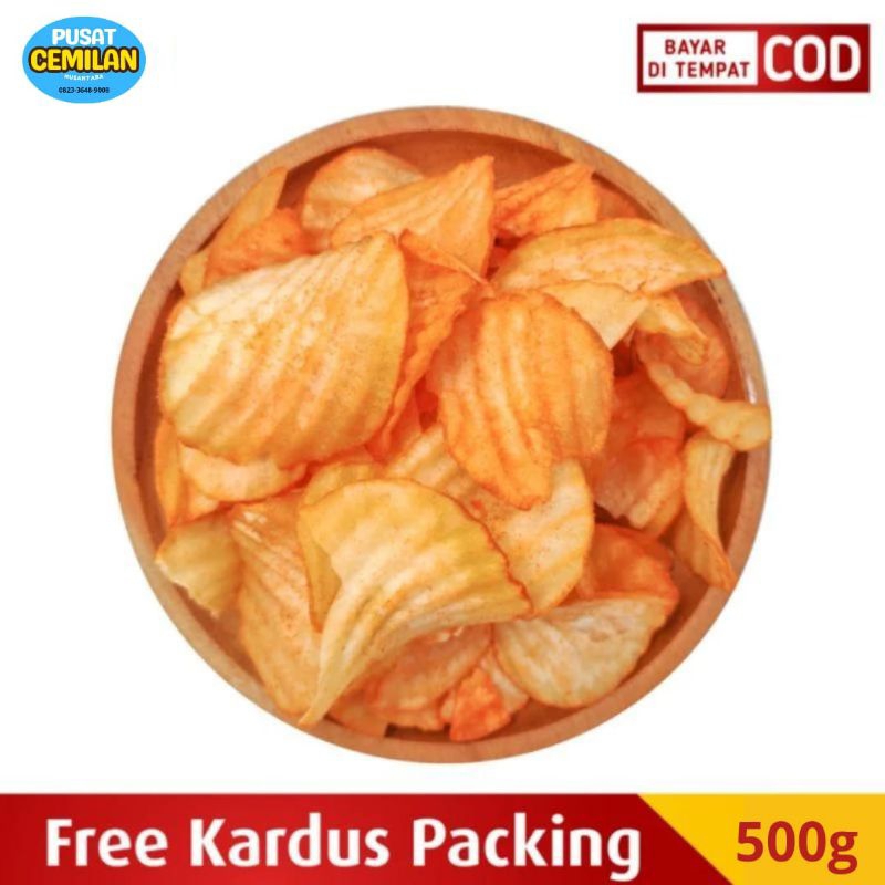 

Snack Kiloan Murah Enak | Camilan Cemilan Keripik Singkong Ceriping Balado Enak Murah Pedas Manis Renyah Isi 500 gram.