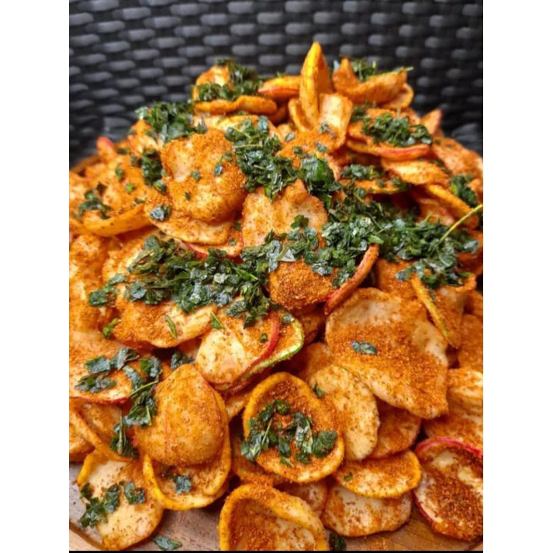 

seblak kering kerupuk bawang