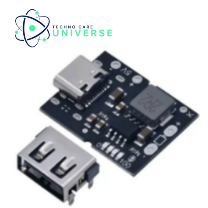 Modul Power Bank 5V 2A USB Type C PCB Hitam