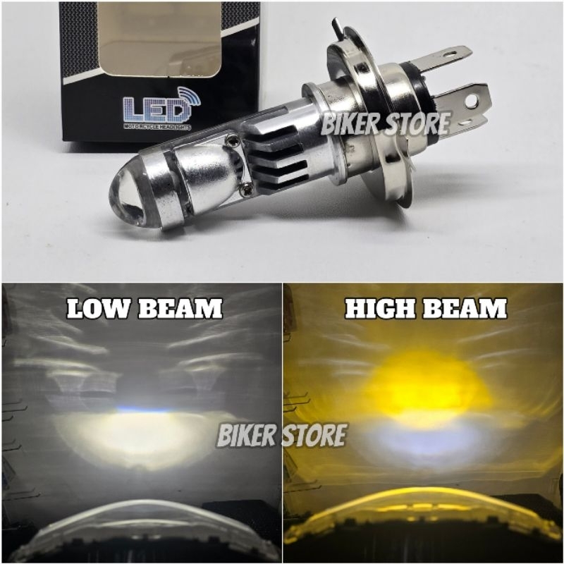 NEW LAMPU H4 BILED ALA ALA TP6 H4 LED PROJECTOR H4 LAMPU MOTOR M8C