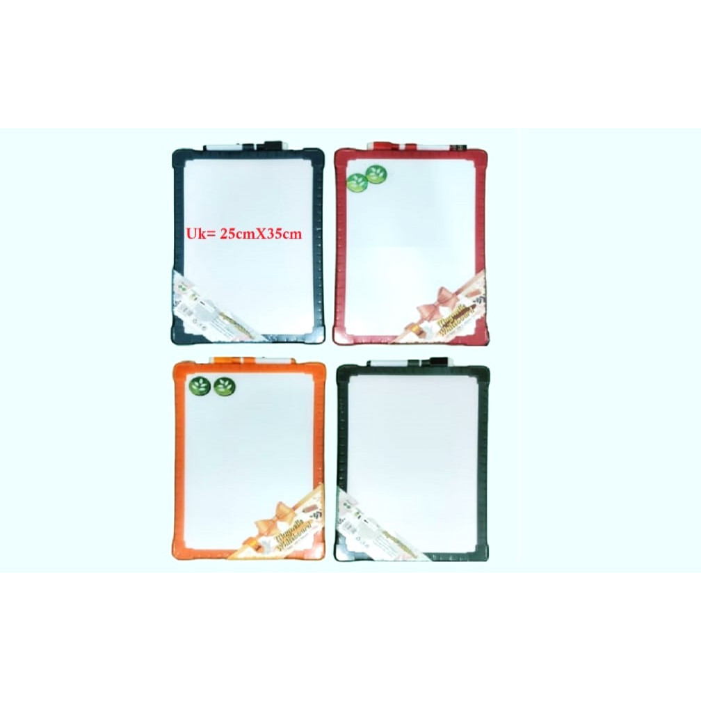 

Papan Tulis Magnet Whiteboard Magnetic 25 cm x 35 cm Double Side Dua Sisi