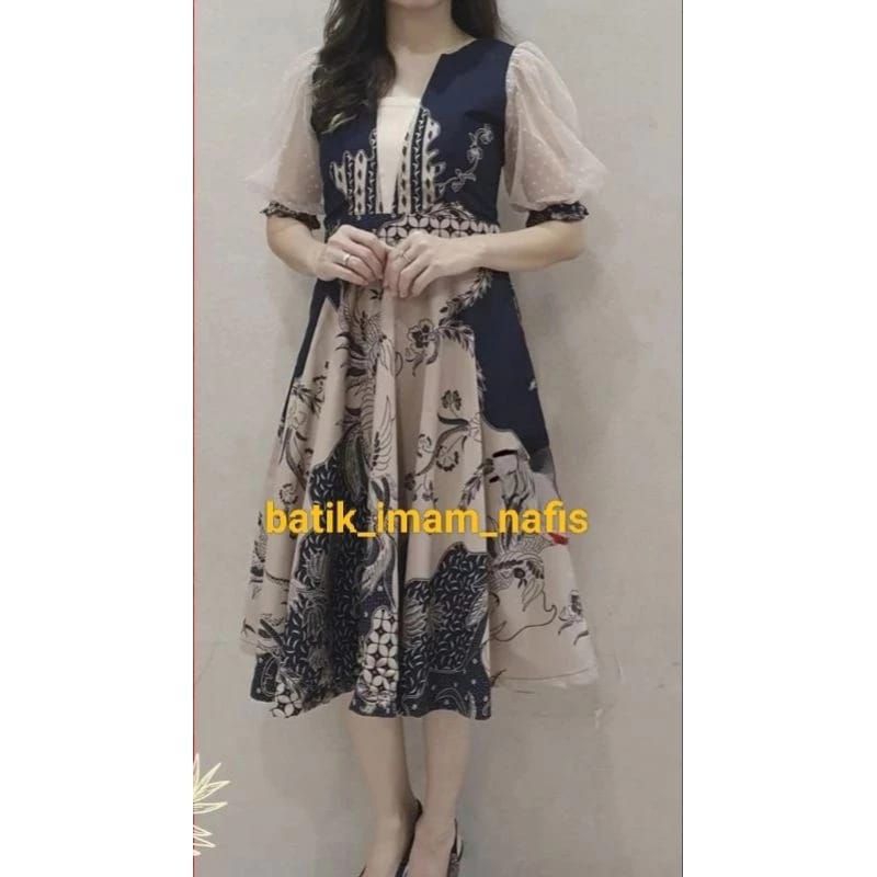 Dress batik pesta Dres natal Couple dress / dres batik baju kondangan