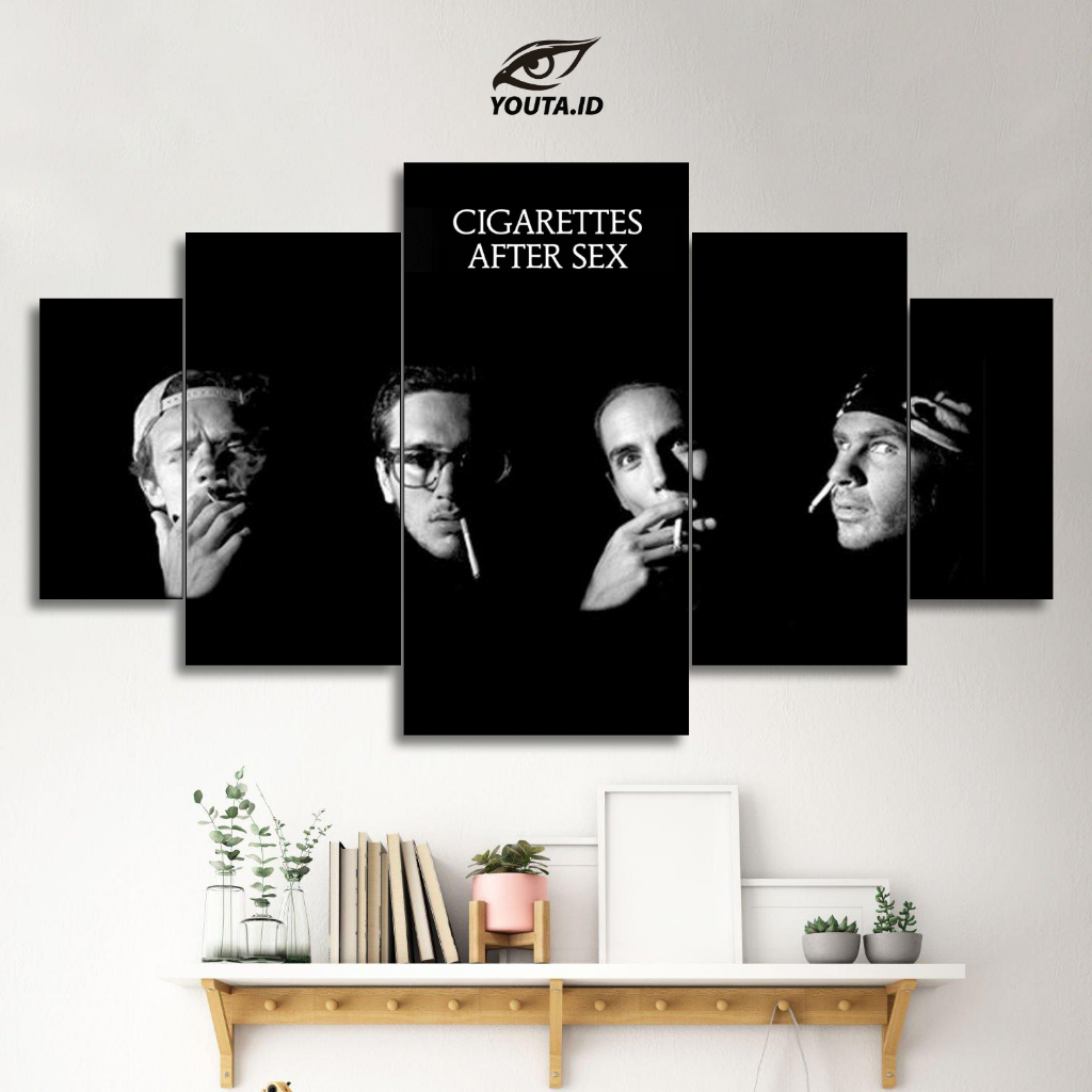 YOUTA.ID HIASAN PAJANGAN DINDING CIGARETTES AFTER SEX POSTER 1 SET 5 Pcs POSTER KAYU WALL DECOR