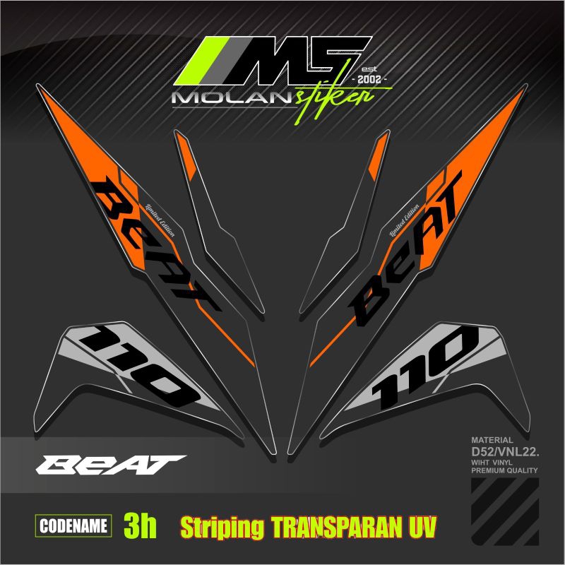 Decal Sticker Striping Variasi Transparan Uv Beat Esp Malaysia Striping Transparan Uv Beat Esp Cbs I