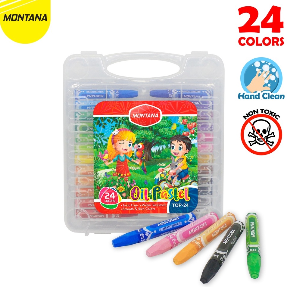 

Hadir Promo MONTANA Oil Pastel Krayon Minyak Montana TOP24B 24 Warna Colors