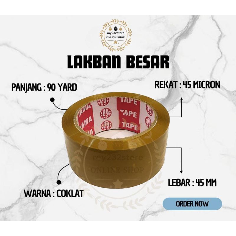 

Lakban Bening & Cokelat 90 Yard