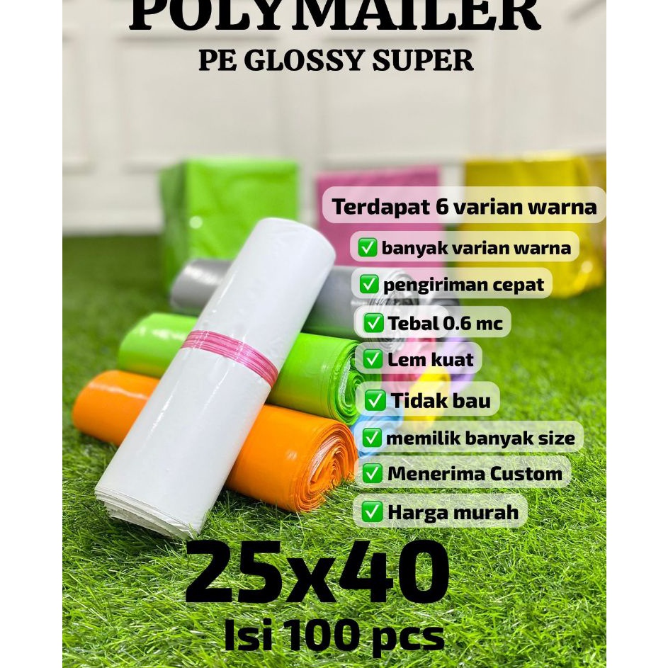 

Fast Payment PLASTIK POLYMAILER 25x4 WARNA PREMIUM isi 1 tebal 6 mc