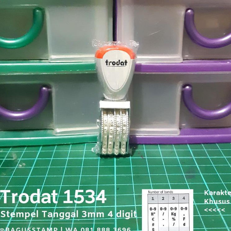 

Baru Terjamin Stempel Manual Angka 4 Digit 3 mm 5 mm Trodat 1534 1554