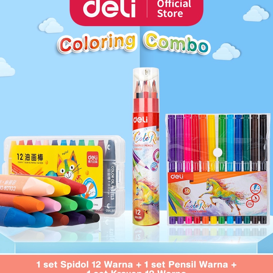 

Diskon Terkini PAKET MEWARNAI LENGKAP Spidol Warna Pensil Warna Krayon