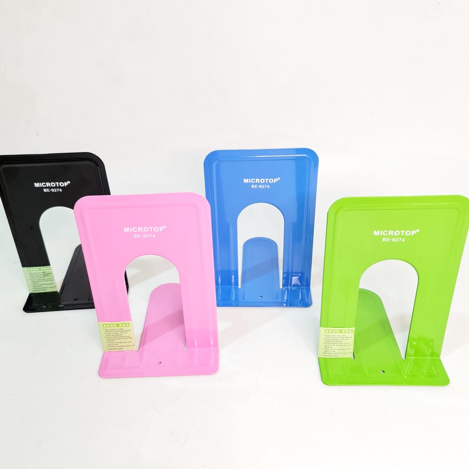 

Baru Berkualitas GG Book End MICROTOP BE9274 1 set2 pcs Pembatas Buku Besi Penyangga BukuSandaran Buku