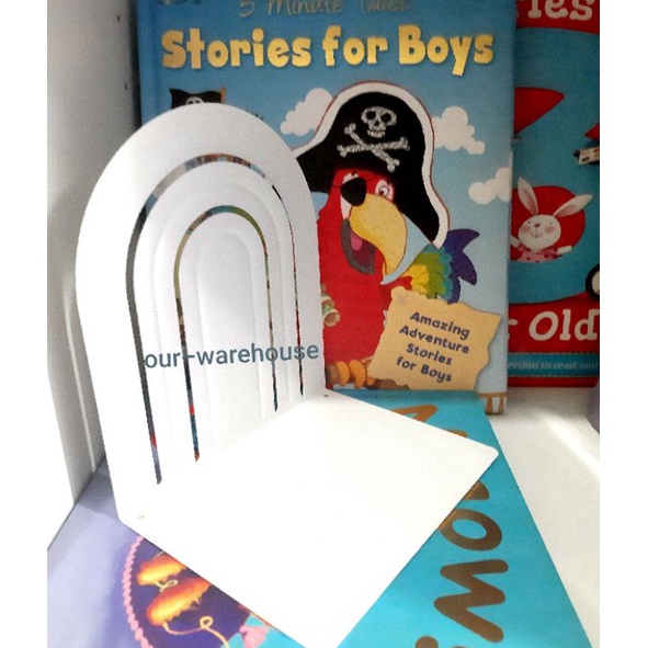 

Hadir Pilihan HOSSLA Pembatas Buku Penahan Buku Penahan Buku Book End Putih