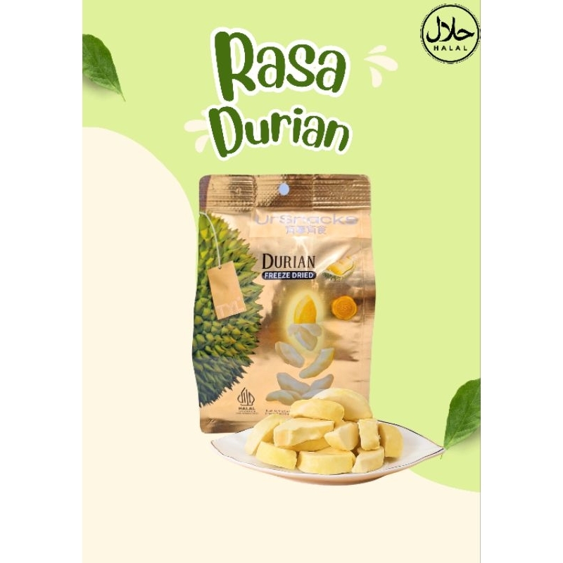 

TYL URSNACK FREEZE DRIED DURIAN - Cemilan buah kering Snack keripik Durian