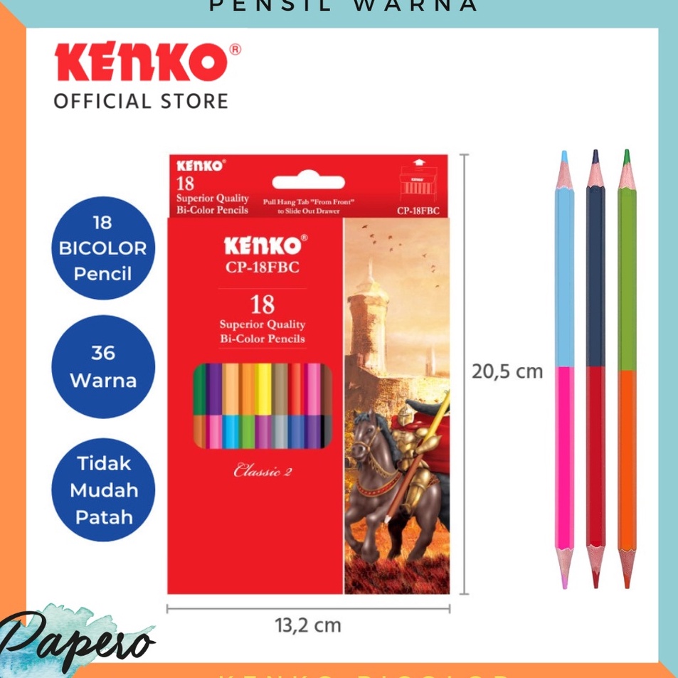 

Pusat Termurah Set Pensil Warna 2 Sisi Coloring Pencil Bicolor 18 Warna CP18FBC