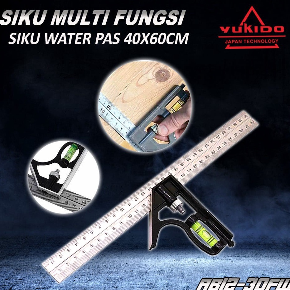 

Super Produsen Penggaris Siku L Waterpass Kombinasi Square Ruler Sudut Presisi Ukur Geser Serbaguna