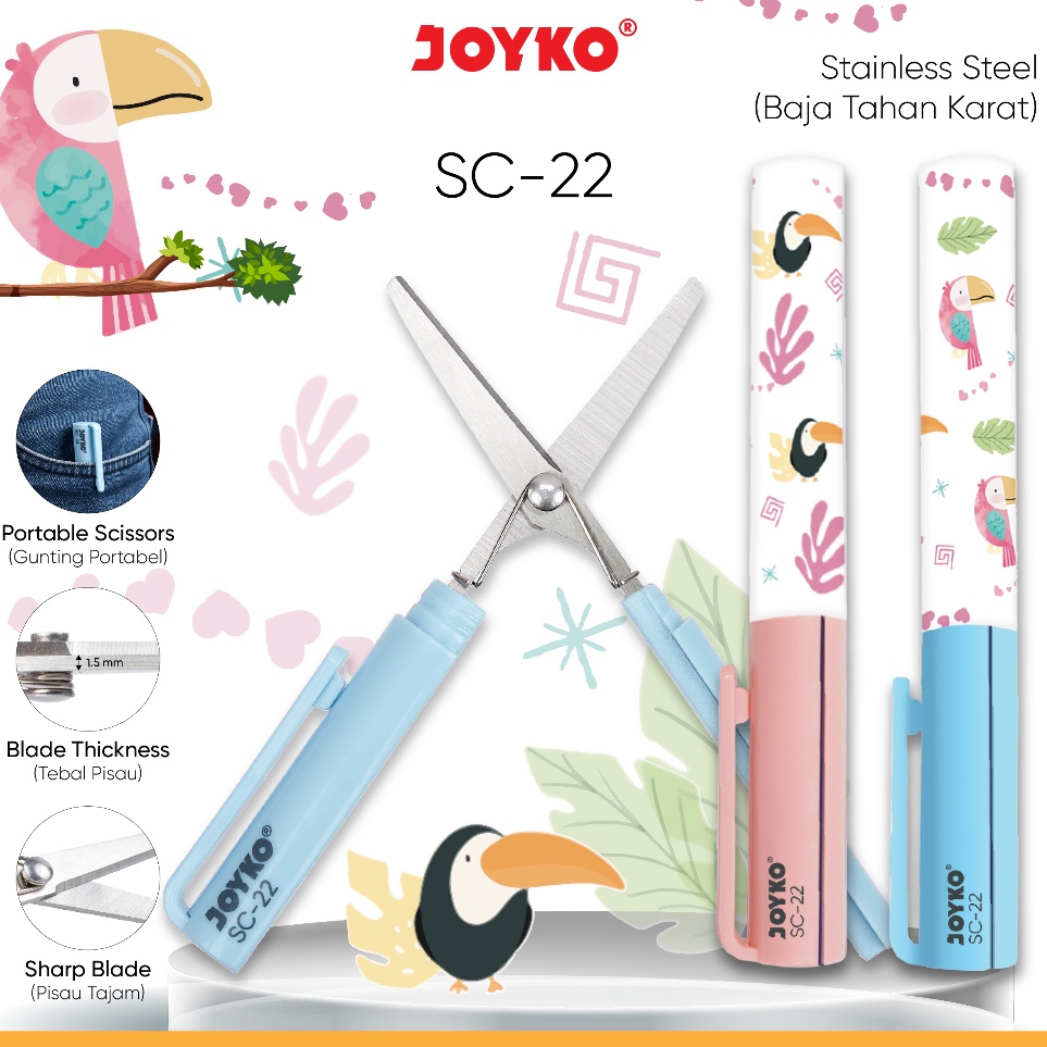 

Promo Terupdate Gunting Portable Scissors Joyko SC22