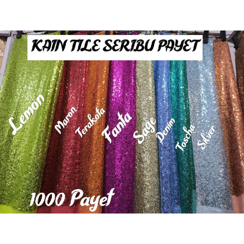 Kain Sequin Seribu payet /Seribu Payet Kain /Kain 1000 Payet /Kain Sequin Premium