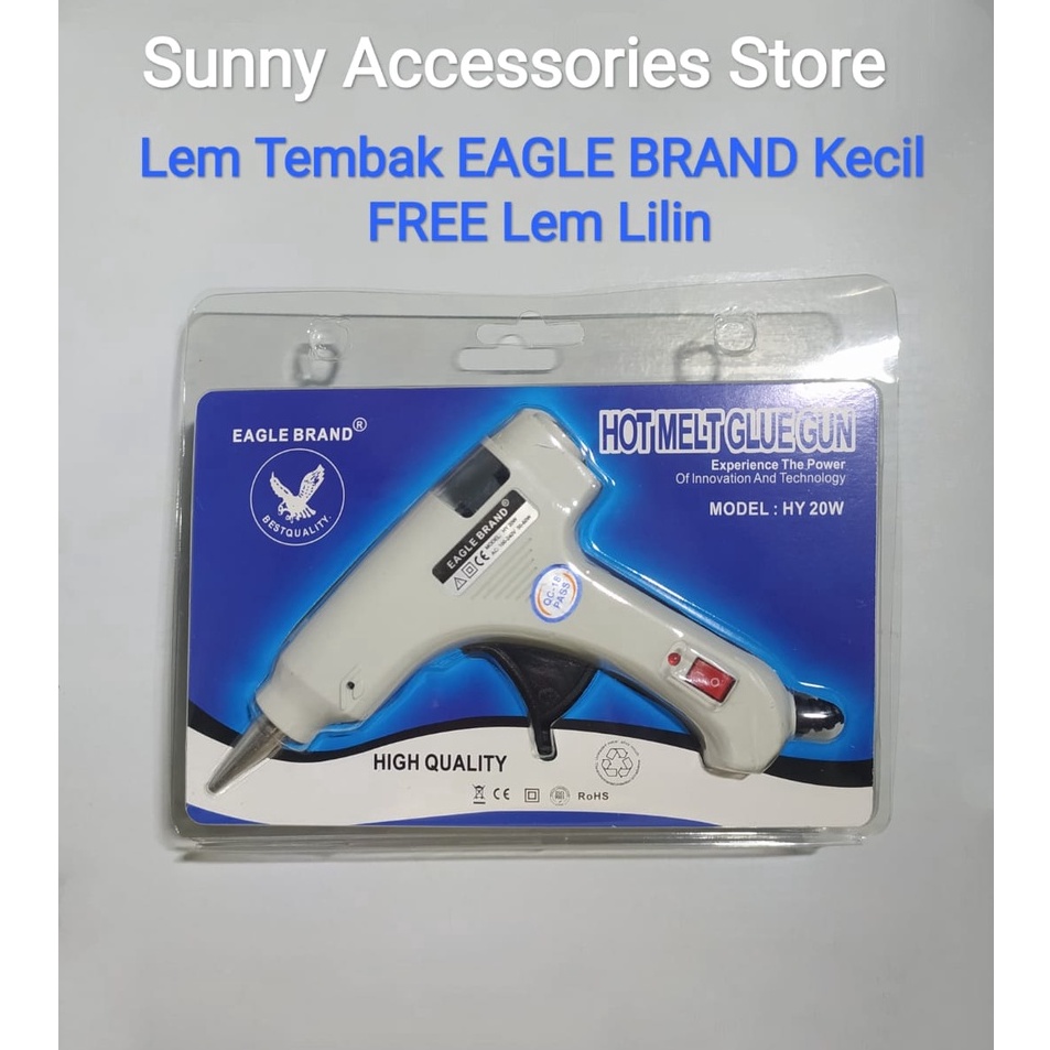 

Pasti Laris Lem Tembak Glue Gun Eagle Brand Kecil FREE Lem Lilin Premium Product