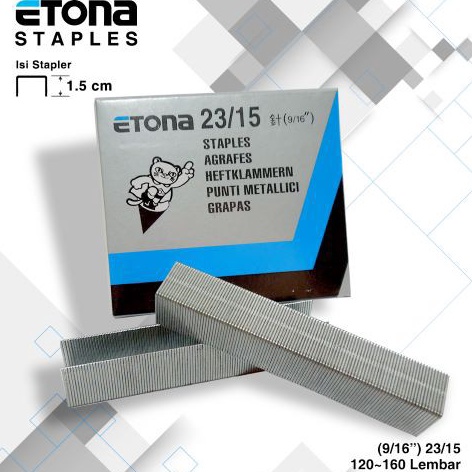 

Paket Terbaru STAPLES ETONA 2315 916 ISI stapler ORI GARANSI 1 PRODUK LOKAL