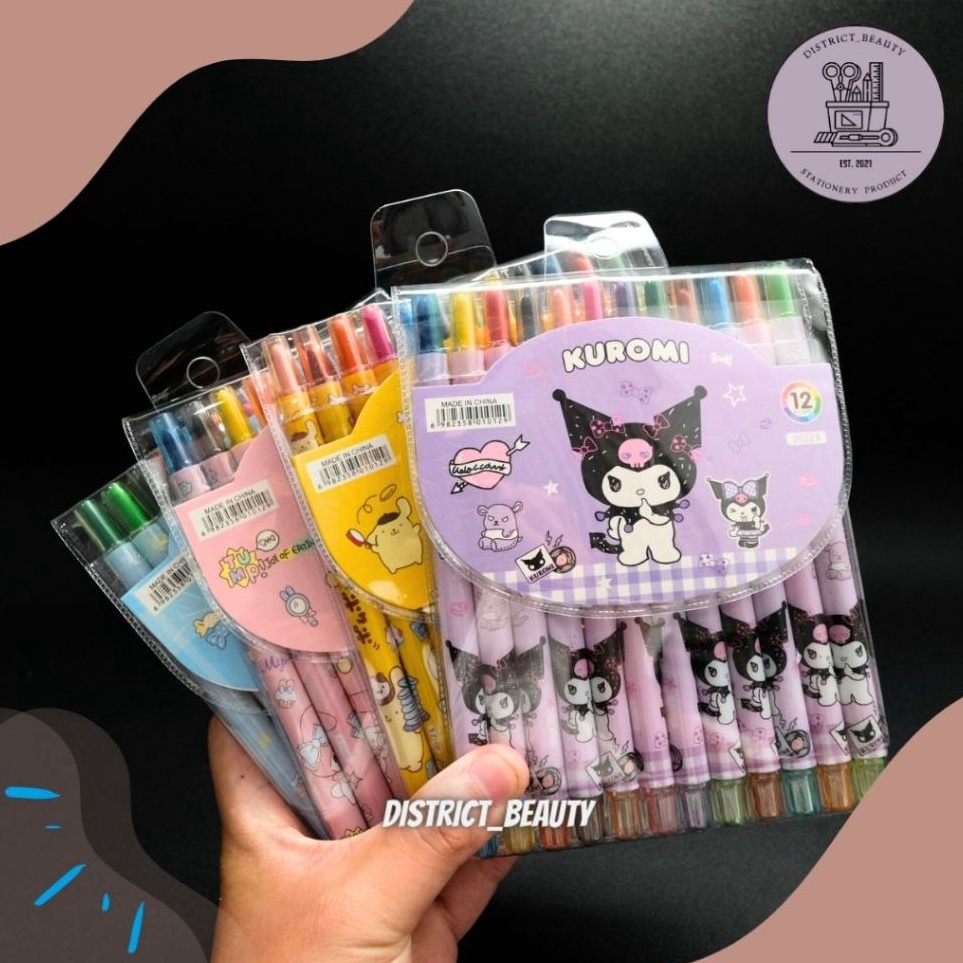 

Produk Favorit CRAYON PUTAR SANRIO KRAYON MEWARNAI KRAYON TWIST ROLLING MOTIF KUROMI CINAMOROL PURIN MELODY