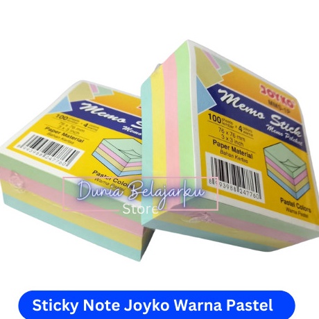 

Kejutan Hemat Joyko Memo Stick Sticky Note Kertas Joyko MMS1P Warna Pastel
