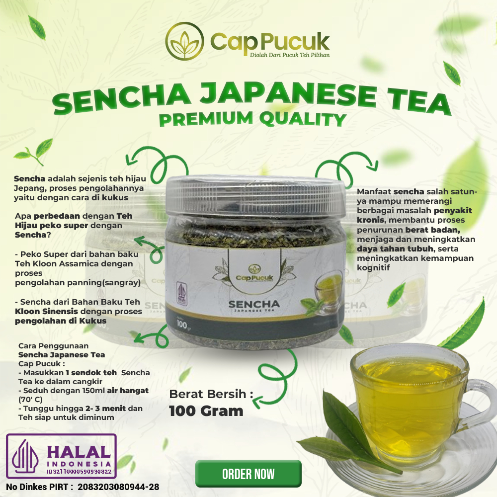 

SENCHA JAPANESE TEA CAP PUCUK