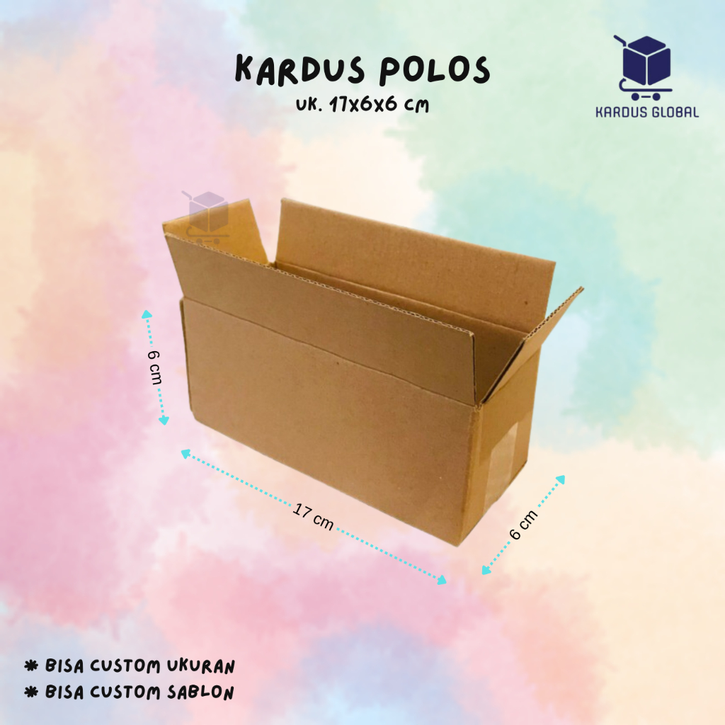 

KARDUS BOX POLOS AINGLE WALL UK 17X6X6 CM