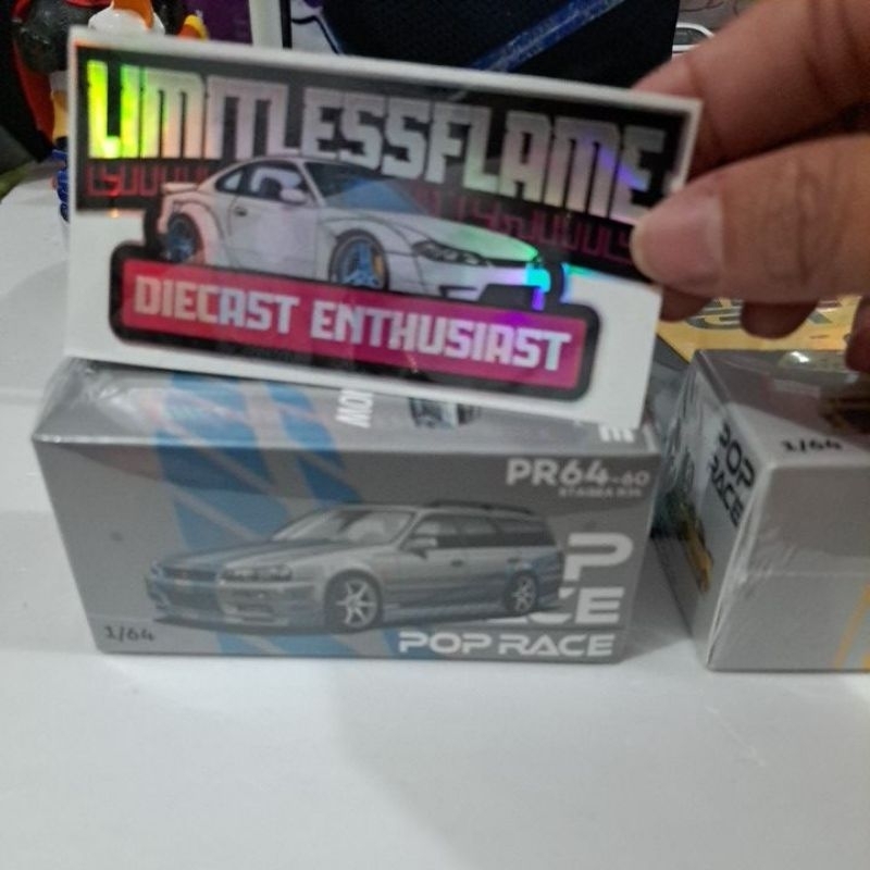 pop race nissan stagea miniscale miniatur car
