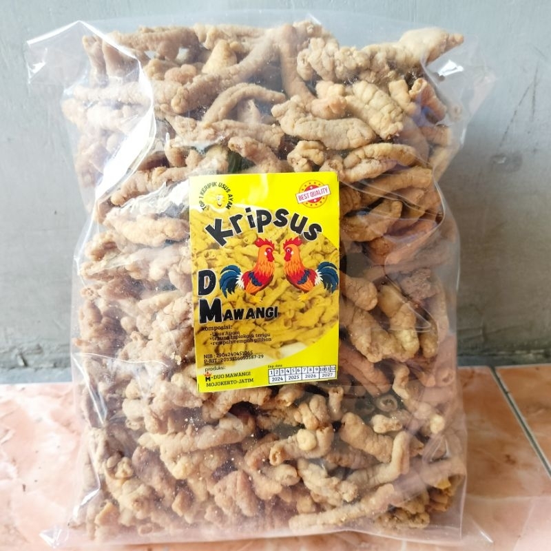 

kripsuss/keripik usus ayam duo mawangi gurih 1kg