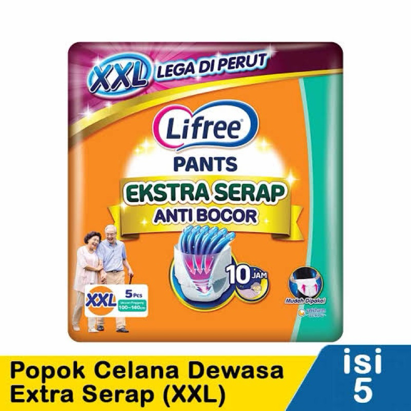 Lifree XXL 5pcs Popok Celana Dewasa