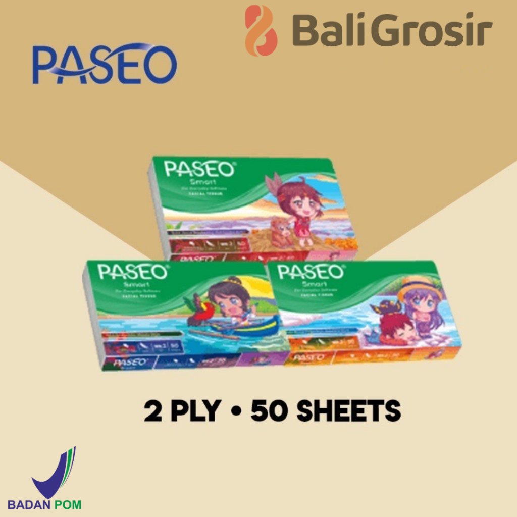 BALI GROSIR - TISSUE PASEO FACIAL TRAVELPACK ISI 50 LEMBAR 2PLY TISU WAJAH