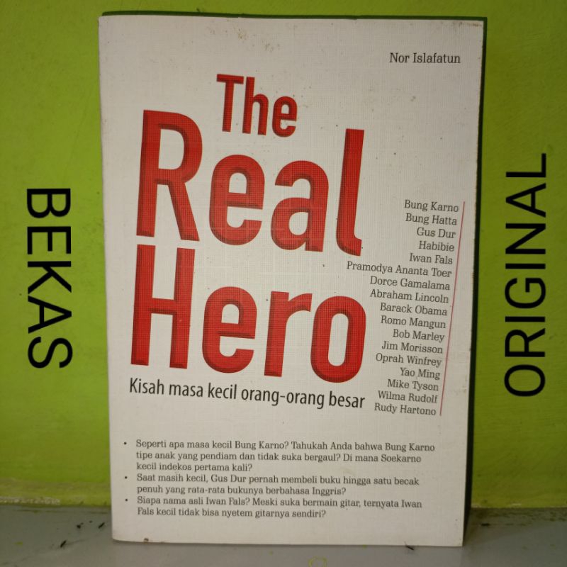 Buku The Real Hero Kisah Masa Kecil Orang Orang Besar - Bung Karno Hatta Gus Dur Habibie Iwan Fals P