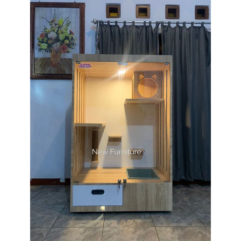 kandang kucing plywood kandang kucing besar kandang kucing minimalis kandang kucing premium kandang 