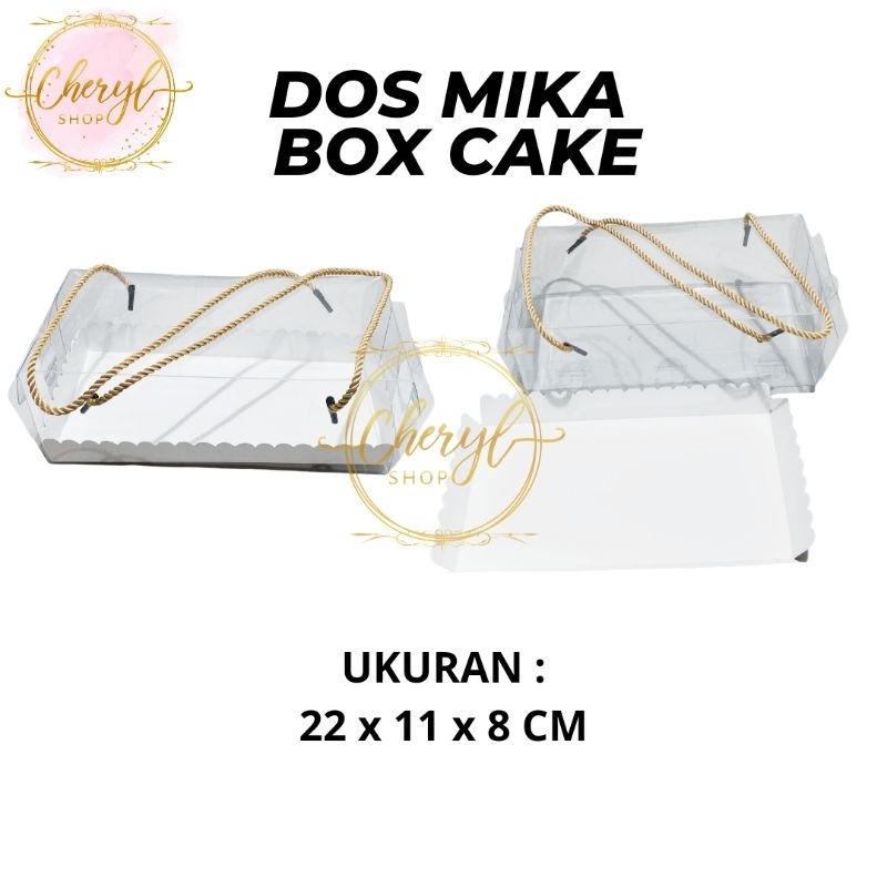 

(10 PCS) MIKA TALI BOX CAKE 22 x 11 x 8 CM / BOX KOTAK HAMPERS CAKE KUE / BOX MIKA JINJING / BOX MIKA HANDLE TALI