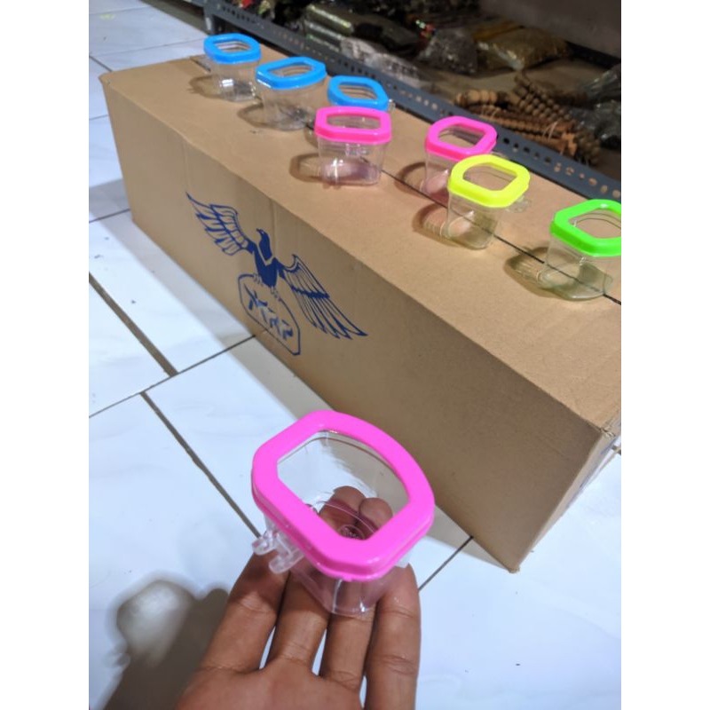 Grosir Cepuk Burung MRP 2 Wadah Pakan Burung Cangkir Makan Burung (Isi 200)