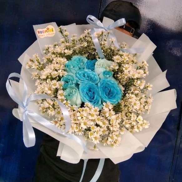 [INSTAN ONLY] Size M-XL Buket Bunga Segar Solo Bunga Mawar Asli Bunga matahari Bouquet wisuda sidang