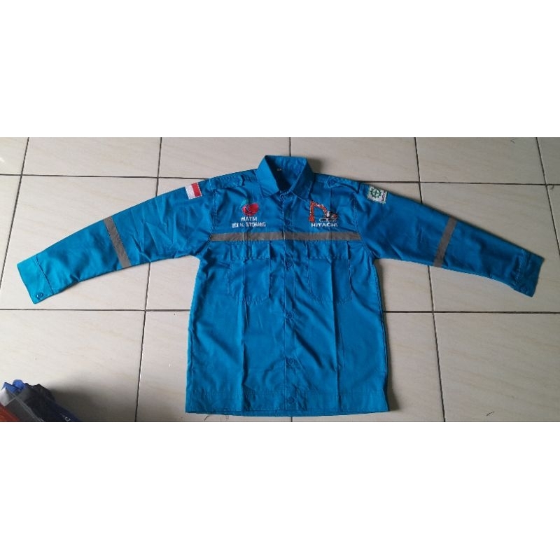 kemeja kerja pria tangan panjang/ seragam kerja pria safety