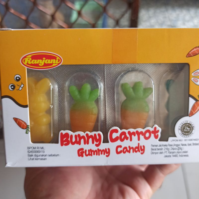 

Permen Jeli Aneka Rasa Buah Bunny Carrot Gummy Candy Bentuk Kelinci
